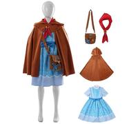 Kolegrial Bambina Holly Costume con Borsa Cosplay Season 5 Holly Wheeler Uniforme Set Cappa con Cappuccio e Vestito Papillon per Natale Carnevale Halloween Festa Mascherata Fancy Costume
