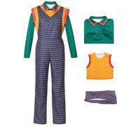 Kolegrial Bambina Holly Costume Cosplay Season 5 Holly Wheeler Stampe Uniforme Gilet Top e Pantaloni con Spalline Set 3 Pezzi per Carnevale Halloween Festa Compleanno Mascherata Fancy Costume