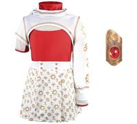 Kolegrial Bambina Nova Costume Cosplay Zombie High School 4 Nova Cheerleader Uniformi Set Felpa con Cappuccio e Top Gonna Braccialetto per Carnevale Halloween Festa Mascherata Costume, 4-12 anni