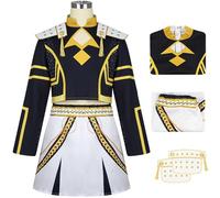 Kolegrial Bambina Zoey Costume Cosplay Demone Cacciatore Zoey Nero Performance Show Uniforme Set Top e Gonna con Accessori per Carnevale Halloween Festa Compleanno Mascherata Costume