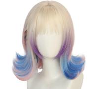 Kolegrial Enid Sinclair Cosplay Parrucca Donna Gradiente 32CM Corto Riccioli Pony Parrucca con Clip Fancy Dress Up Season 2 Wolf Girl Enid Sinclair Halloween Carnevale Festa Mascherata Accessori Wig