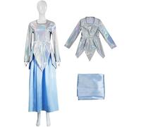 Kolegrial Fairy Godmother Costume Donna Cosplay Cenerentola Fairy Godmother Vestito da Sera Set Top e Gonna per Fancy Dress Up Natale Carnevale Halloween Festa Compleanno Mascherata Abito da Ballo