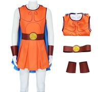 Kolegrial Hercules Costume Uomo Cosplay Figlio di Zeus Hercules Uniforme Top con Mantello e Cintura Parapolsi Set per Carnevale Halloween Festa Compleanno Mascherata Teatro Performance Costume