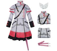 Kolegrial Kasane Teto Show Costume Donna Cosplay Virtuale Idolo Kasane Teto JK Uniforme Set Top e Gonna Copricapo con Ciondolo per Carnevale Halloween Festa Mascherata Fancy Anime Costume