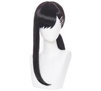 Kolegrial Kobeni Higashiyama Cosplay Parrucca Donna Nero Capelli Lisci Parrucca con Pony Fancy Dress Up Anime Chainsaw Man Kobeni Higashiyama Halloween Carnevale Festa Mascherata Costume Accessori Wig