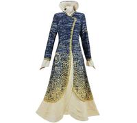 Kolegrial Madame Morrible Costume Donna Cosplay Wicked Strega Madame Morrible Vintage Lungo Stampe Vestito da Sera per Carnevale Halloween Festa Compleanno Mascherata Teatro Performance Costume