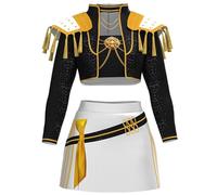 Kolegrial Mira Costume Donna Cosplay Demone Cacciatore Mira Performance Show Stampato Uniforme Set Giacca Top Gonna con Accessori per Carnevale Halloween Festa Compleanno Mascherata Costume