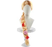 Kolegrial Principessa Cosplay Parrucca Donna 80CM Lungo Coda di Cavallo Parrucca con Fiore Fancy Dress Up Halloween Carnevale Festa Compleanno Mascherata Principessa Costume Accessori Wig