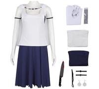 Kolegrial San Costume Donna Cosplay Anime Principessa Fantasma San Uniforme Set Mantella e Top Vestito con Accessori per Carnevale Halloween Festa Mascherata Teatro Performance Fancy Costume