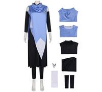 Kolegrial Sypha Costume Donna Cosplay Demone Castello Cacciatore di Vampiri Sypha Belnades Uniforme Set con Accessori per Carnevale Halloween Festa Mascherata Teatro Performance Fancy Costume