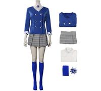 Kolegrial Veronica Sawyer Costume Donna Cosplay The Musical High School Blu Uniforme Set Giacca Camicetta Gonna Calze per Carnevale Halloween Festa Mascherata Teatro Performance Fancy Costume