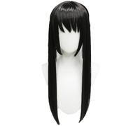 Kolegrial Yor Forger Cosplay Parrucca Donna Nero 60CM Lungo Tessitura Parrucca con Pony Fancy Dress Up Anime Spy Family Thorn Princess Yor Forger Halloween Carnevale Festa Mascherata Accessori Wig
