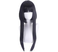 Kolegrial Yor Forger Cosplay Parrucca Donna Nero Lungo Parrucca con Pony Fancy Dress Up Anime Spy Family Thorn Princess Yor Forger Halloween Carnevale Festa Mascherata Accessori Bob Wig