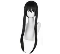 Kolegrial Yor Forger Cosplay Parrucca Donna Nero Lungo Tessitura Pony Parrucca Fancy Dress Up Anime Spy Family Thorn Princess Yor Forger Halloween Carnevale Festa Mascherata Accessori Wig