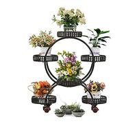 KOLENSA KOENSA Scaffale per Piante in Metallo con Ruote, 4 Livelli 6 Scaffale per Piante in Vaso per Interni ed Esterni per Patio, Giardino, Balcone, Stanza