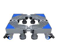 KOLENSA Supporto telescopico regolabile e mobile per lavatrice e frigorifero, staffe mobili per elettrodomestici pesanti come lavatrici e frigoriferi