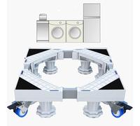 KOLENSA - Supporto universale per lavatrice e frigorifero, regolabile e mobile, supporto telescopico per dispositivi pesanti come rondelle, refrige e asciugatrici
