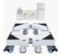 KOLENSA - Supporto universale per lavatrice e frigorifero, regolabile e mobile, supporto telescopico per dispositivi pesanti come rondelle, refrige e asciugatrici