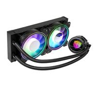 Kolink Umbra Void AIO Performance, Sistema di Raffreddamento a Liquido AIO per CPU, Illuminazione ARGB, Effetto Specchio Infinito, Alluminio, Rame, 240 mm, Nero