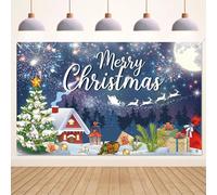 Koliphy Decorazione Natalizia, Decorazioni per Striscioni di buon Natale per uso Interno ed Esterno, Striscione Colorato per Decorazioni per Feste di Natale, 180 x 110 cm