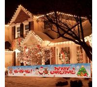 Koliphy Decorazione Natalizia, Striscione Super Lungo di buon Natale per uso Interno ed Esterno, Striscione per Decorazioni per Feste di Natale, 300 x 50 cm