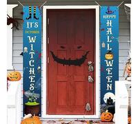Koliphy Decorazioni Halloween, Blu Porta Striscione di Halloween, Striscione Happy Halloween per festa di Halloween, Ideale per Casa, Giardino, Interni ed Esterni, 70,8 x 11,8Inch