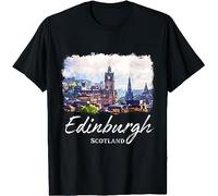 KOLITY Edinburgh Scotland Vacation List Gift Tee T-Shirt Black L