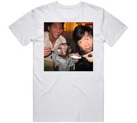 KOLITY Funny Hangover Chow And Monkey Scene Movie Fan T Shirt White M