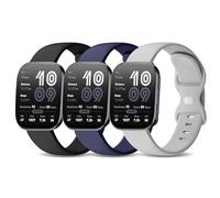 Kollody Confezione da 3 cinturini sportivi in silicone compatibili con Amazfit Bip 6/Bip 5/Active Max/Balance 2/1,22 mm, cinturino di ricambio morbido e impermeabile per Amazfit GTR 4/3 Pro/3/2/GTR 47