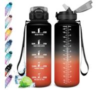 KollyKolla Borraccia 1.5L, Bottiglia Acqua con Cannuccia, a Prova di Perdite, Borraccia Palestra, Borraccia Motivazionale, Borracce per Adulto, Bambini, Sport, Scuola, Ciclismo, Gym