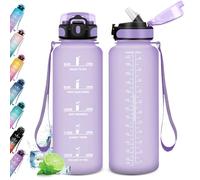 KollyKolla Borraccia 1.5L, Bottiglia Acqua con Cannuccia, a Prova di Perdite, Borraccia Palestra, Borraccia Motivazionale, Borracce per Adulto, Bambini, Sport, Scuola, Ciclismo, Gym