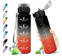 KollyKolla Borraccia 1 litro, Bottiglia Acqua con Cannuccia, a Prova di Perdite, Borraccia Palestra, Bottiglia Motivazionale, Borracce per Adulto, Bambini, Sport, Scuola, Ciclismo, Gym