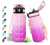 KollyKolla Borraccia 500ml, Bottiglia Acqua Riutilizzabile, senza BPA, con Cannuccia e Indicatore del Tempo, A Prova di Perdite, per Bambini, Studenti, Palestra, Ufficio