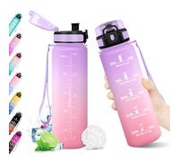 KollyKolla Borraccia 500ml, Riutilizzabile, Bottiglia con Filtro, Borraccia con Indicatore del Tempo Motivazionale senza BPA, A Prova di Perdite, ideale per Bambini, Scuola, Ufficio