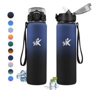 KollyKolla Borraccia Acciaio Inox 1L, Bottiglia Termica con Cannuccia, Bottiglia Termica Riutilizzabile, Facile da Aprire, a Prova di Perdite, senza BPA, Borraccia per Campeggio, Scuola, Gimnasio