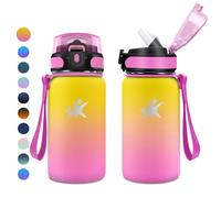 KollyKolla Borraccia Acciaio Inox 500ml, Borracce Termiche con Cannuccia, Bottiglia Termica Riutilizzabile, Bottiglia Acqua a Prova di Perdite, senza BPA, Borraccia per Bambini, Scuola, Gimnasio