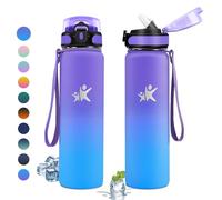 KollyKolla Borraccia Termica 1 Litro, a Prova di Perdite, Borracce Termiche con Cannuccia, Riutilizzabile, Bottiglia Acqua Termos senza BPA, Borraccia per Bambini, Adulto, Campeggio, Ciclismo