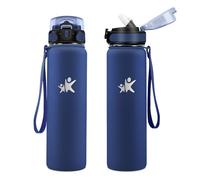 KollyKolla Borraccia Termica 1L, Borracce Termiche con Cannuccia, Bottiglia Termica Riutilizzabile, Bottiglia Acqua a Prova di Perdite, senza BPA, Borraccia per Viaggi, Scuola, Sport, Ciclismo