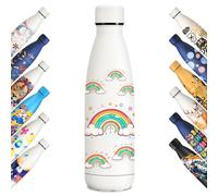 KollyKolla Borraccia Termica 500ml, Borracce Termiche Personalizzata, Bottiglia Termica Riutilizzabile, Bottiglia Acqua a Prova di Perdite, senza BPA, Borraccia per Viaggi, Scuola, Sport