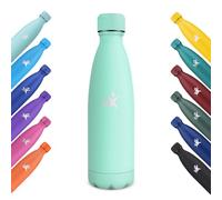KollyKolla Borraccia Termica, 500ml, Termos senza Perdite, Bottiglia Acqua in Acciaio Inox, Sottovuoto a Doppia Parete, Borraccia Bambini per Sportiva, Scuola, Palestra, Viaggi - Blu Verde
