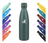 KollyKolla Borraccia Termica, 500ml, Termos senza Perdite, Sottovuoto a Doppia Parete, Bottiglia Acqua in Acciaio Inox, Borraccia Bambini per Sportiva, Scuola, Palestra, Viaggi - Verde Militare
