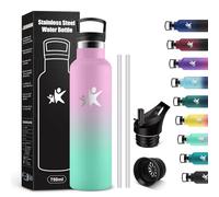 KollyKolla Borraccia Termica 750ml, Borraccia a Prova di Perdite, Facile Pulizia, senza BPA, Riutilizzabile, Borraccia con Cannuccia, Borraccia per Adulto, Campeggio, Ciclismo, Lavoro, Viaggio