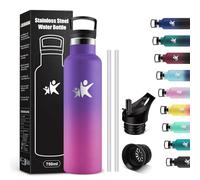 KollyKolla Borraccia Termica 750ml, Borraccia a Prova di Perdite, Facile Pulizia, senza BPA, Riutilizzabile, Borraccia con Cannuccia, Borraccia per Adulto, Campeggio, Ciclismo, Lavoro, Viaggio