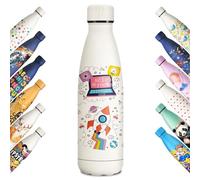 KollyKolla Borraccia Termica Bambini 500ml, Stampa 3D Borraccia Termica, Borracce Termiche, Bottiglia Acqua Senza BPA, Borracce per Bambina, Scuola, Sport, Yoga, Campeggio, Ciclismo