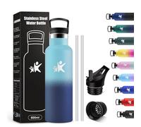 KollyKolla Bottiglia Termica Bambini 500ml, Borraccia con Cannuccia, a Prova di Perdite, senza BPA, Borraccia Termica a Doppia Parete, Facile Pulizia, per Bambini, Sport, Palestra, Viaggio, Gym