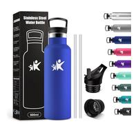 KollyKolla Bottiglia Termica Bambini 500ml, Borraccia con Cannuccia, a Prova di Perdite, senza BPA, Borraccia Termica a Doppia Parete, Facile Pulizia, per Bambini, Sport, Palestra, Viaggio, Gym