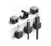 KollyKolla Clip per Cavi Magnetici 6 Pezzi, Fermacavi Adesivi, Organizzatore di Cavi Autoadesivo, Cable Management per Cavi USB, HDML, Alimentazione & Mouse per Scrivania, Casa, Ufficio e Auto, Nero