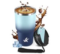 KollyKolla Termo 600ml, Termo in Acciaio Inossidabile con Doppia Pared Aislante, Riutilizzabile, Privo di BPA, Tazza Termica Portatile a Doppia Pared con Coperchio, per Ciclismo, Ufficio, Caffè