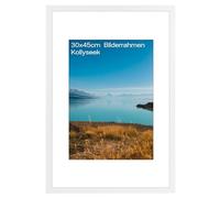 kollyseek 30x45 cm in MDF Cornice foto e acrilico nero per appendere e posizionare salotto decorativo (white)