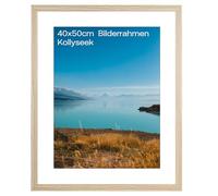 kollyseek 40x50cm in MDF Quadro foto e vetro acrilico nero per appendere e posizionare in salotto decorativo (wood)